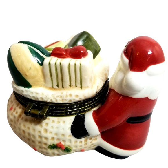 Santa's Toys Bag Miniature Collectible Christmas Trinket Box by Harry and David - Picture 3 of 8